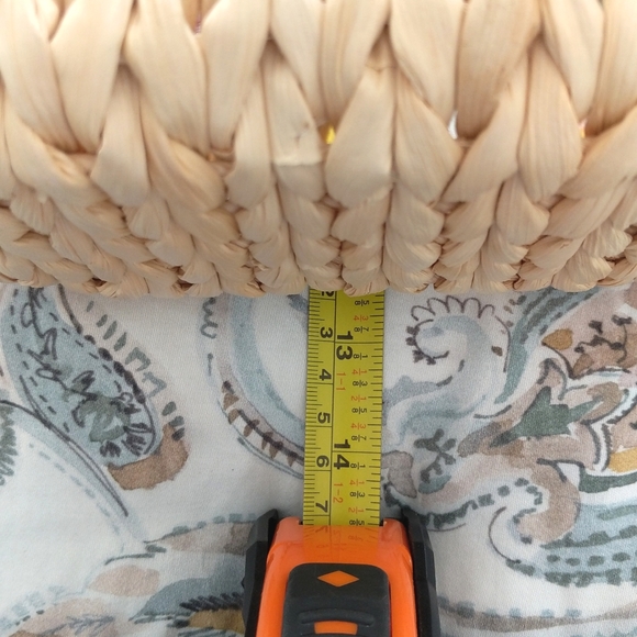 Wicker/Rattan Floral Basket Purse - Picture 7 of 8